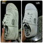 แพคคู่ สูตรใหม่ปากกาทาพื้นรองเท้าสีดำ+ น้ำยาทำความสะอาดรองเท้า น้ำยาเช็ดรองเท้า