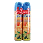 Pro Choice Air Freshener Spray Orange Scent 300 ml x 3+1 pcs.โปรช้อยส์ สเปรย์ปรับอากาศ กลิ่นส้ม 300 มล. x 3+1 กระป๋อง.