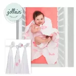 Jollein Multi Cloth Funny Bear Pink, 3 pink bear pattern, Size 115x115 cm.