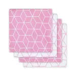 Jollein Pink Graphic Diaper Set 4 Size 70x70 cm.
