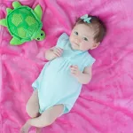 Soft, soft, pink blanket with cute turtle dolls