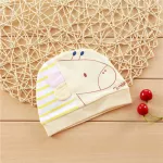Light baby hat, cotton, spandex, flexible, soft, giraffe pattern