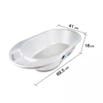 Nanny Micro+ Baby bathtub Classic bathing basin with Microban to prevent bacteria.