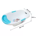 NANNY Baby bathtub, MOJITO, a large leaf, has a cork to release up to 3 years old. Munin Munin pattern is available in 2 colors.