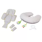 Clevamama multi -purpose pillow 10 in 1 pink, blue, gray