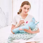 Broken pillows for children with small pillows And a bottle of milk