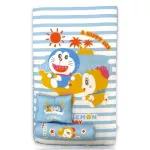 The Doraemon's soft baby mattress comes with a pillow and bolster.