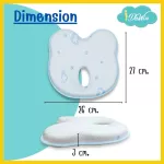 Idawin Memory Foam Bamboo Pillow with 3 Blue Pink and Cream