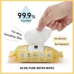 Baby Moby กระดาษเปียก ห่อเล็ก 20 ชิ้น ผ้าเช็ดทำความสะอาด จากน้ำบริสุทธิ์