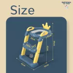 บันไดชักโครกเด็ก ที่รองชักโครกสำหรับเด็ก ฝึกขับถ่าย มีเบาะรองนุ่ม รุ่น My Prince & My Princess