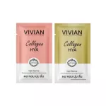 1 box x12 envelope Vivian, hair fermentation, beautiful hair conditioner, 100% authentic Vivian Collagen, nourishing the hair to be beautiful, soft