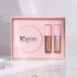 Kayra Cosmetics | Mini Set Brightening Perfecting Powder foundation powder X1, Soft Matte/Glow Gloss Lipstick/Lip Gloss X2