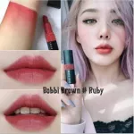 Genuine ready to deliver !! Bobbi Brow Crused Lip Color lipstick, real size, ruby ​​3.4 g.