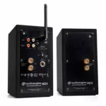 Audioengine HD3 Wireless Speaker (Black/Black) Hi-Fi is connected via Bluetooth, Mini-Jack or RCA.