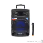 Sherman : APS-110 by Millionhead (ตู้ลำโพงล้อลาก 12 นิ้ว 40 วัตต์ พร้อมด้วยไมโครโฟนไร้สาย VHF (203.6 MHz) เบาเสียงดนตรี อัตโนมัติ ขณะพูดไมค์)