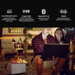 ลำโพงบลูทูธ QIXI รุ่น SK-2025 ลำโพงไร้สาย Speaker Bluetooth Wireless ลำโพง แบตเตอรี่ชาร์จไฟได้ในตัว ดีไซส์วินเทจ เบา พร้อมสายหิ้ว