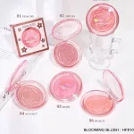 Blush Blush that does not mix shimmer The texture is easy to blend, colorful, blushing, pink all day, large cartridge.
