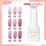 HAAR Har Har, Gel Lacque Nail Polish Gel Gel, Pink Tone 010-018 Cornus Officinails, tight pigment, long lasting for a long time, 10 ml only use UV/LED dryer.