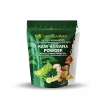 Growganique Powder of Raw Nam Wa Kluai Mix turmeric and stevia extract Relieve acid reflux, stomach, help expel air, reduce friction.