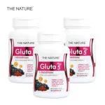 กลูต้า พลัส x 3 ขวด แอลกลูตาไธโอน สารสกัดเมล็ดองุ่น เปลือกสน สารสกัดเมล็ดลิ้นจี่ คอลลาเจน วิตามินซี เดอะ เนเจอร์ L-Glutathione THE NATURE Gluta Plus 5