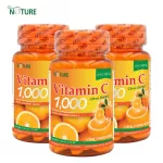 วิตามินซี x 3 ขวด สารสกัดจากซิตรัส 1000 มก. เดอะ เนเจอร์ แอสคอร์บิก แอซิด 60 มก. Vitamin C Citrus Extract 1000 mg. THE NATURE