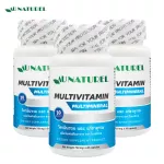วิตามินรวม และ แร่ธาตุรวม โอเนทิเรล x3 ขวด MULTIVITAMIN & MULTIMINERAL  AU NATUREL Vitamin A B1 B2 B3 B5 B6 B7 B9 B12