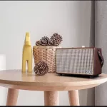 ลำโพงบลูทูธ QIXI รุ่น SK-2025 ลำโพงไร้สาย Speaker Bluetooth Wireless ลำโพง แบตเตอรี่ชาร์จไฟได้ในตัว ดีไซส์วินเทจ เบา พร้อมสายหิ้ว