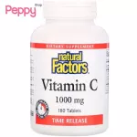 Natural Factors Vitamin C Time Release 1000 mg 180 Tablets Vitamin C 1000 mg 180 tablets