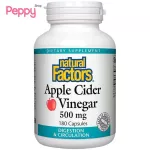 Natural Factors Apple Cider Vinegar 500 mg 180 Capsules Apple Cider Veni Gar 180 capsule
