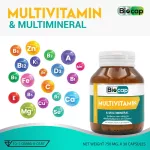 วิตามินรวม และ แร่ธาตุรวม ไบโอแคป วิตามิน เอ บี ซี ดี อี เค Multivitamin and Multimineral Biocap Vitamin A B1 B2 B3 B5 B6 B7 B9 B12 C D E K