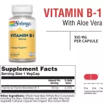 Solaray Vitamin B-1 100 mg 100 VegCaps วิตามินบี 1 100 เวจจี้แคปซูล