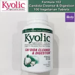 กระเทียมสกัด ไร้กลิ่น ช่วยดูแลระบบย่อยอาหาร Formula 102 Candida Cleanse & Digestion Veg Tablets Kyolic®