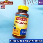 วิตามิน นอนหลับ Sleep Aid 3 mg or 5 mg, 90 or 240 Tablets Nature Made® หลับเร็ว หลับลึก หลับสบาย