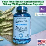 Niasin B3 Flush Free Niacin+ Inositol Nicotinate 500 MG 250 Rapid Release Capsules Puritan's Pride® B-3