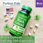 แบลคโคฮอช Black Cohosh 540 mg 100 Capsules Puritan's Pride® สมุนไพรเพื่อวัยทอง