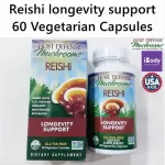 Red Ganoderma lucidum Mushrooms Reishi Longevity Support 60 Vegetarian Capsules Host Defense®