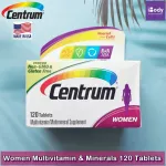 เซนทรัม วิตามินรวม สำหรับผู้หญิง Women Multivitamin & Minerals 120 Tablets Centrum®