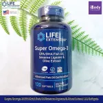 น้ำมันปลา ซุปเปอร์โอเมก้า-3 Super Omega 3 EPA/DHA Fish Oil Sesame Lignans & Olive Extract 120 Softgels Life Extension®