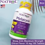 วิตามิน นอนหลับ แบบเม็ดอม รสซีตรัส Sleep Aids 10 mg, Fast Dissolve, Maximum Strength, Citrus Flavor 100 Tablets Natrol® หลับเร็ว หลับลึก หลับสบาย