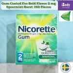 Nicore Gum Coated for Bold Flavor 2 mg 160 Pieces, Spearmint Burtte Nicorette® Spencein Nicore