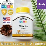 ไนอะซิน วิตามินบี 3 Niacin 100 mg 110 Tablets 21st Century®