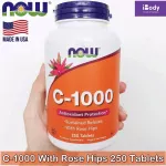 วิตามินซี ผสมสารสกัดจากผลกุหลาบป่า C-1000 Sustained Release with Rose Hips 250 Tablets Now Foods®