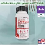 100% caffeine Pure Caffeine 200 mg Plus Green Tea 100 Tablets Pipingrock® Piping Rock