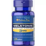 Puritan's Pride Melatonin 3 mg Melatonin 3 milligrams 120-240 Relaxing tablets to solve insomnia problems against free radicals. Choose the size inside