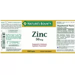 Nature's Bounty Zinc 50 mg 100 CPALETS Zinc 50 mg 100 tablets