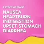 ผลิตภัณฑ์อาหารเสริม แบบน้ำ คลื่นไส้ อาเจียน อาหารไม่ย่อย ท้องเสีย 5 Symptom Relief Liquid Pepto Bismol®