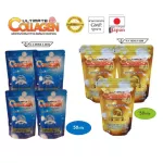 Ultimate Collagen อัลติเมทคอลลาเจนแพ็คฟ้า 4 + โกลด 3 ถุงเติม