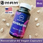 อาหารเสริมสารต้านอนุมูลอิสระ สารสกัดจากไวน์แดง Resveratrol 60 Vegan Capsules MRM®