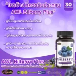 AWL BILBERRY PLUS, 30 capsules, special price only 750 baht
