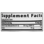 GNC Vitamin D-3 2,000 IU 180 Tablets วิตามินดี 3 180 เม็ด